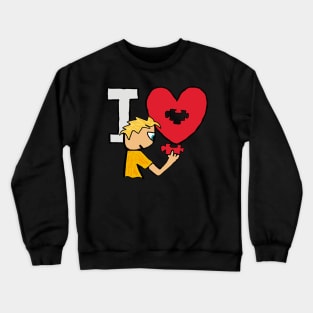 I Love Jigsaw Puzzles Crewneck Sweatshirt